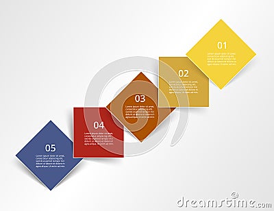 Step by step infographic. Vector Illustration