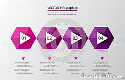 Step by step infographic. Vector Illustration