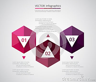 Step by step infographic. Vector Illustration