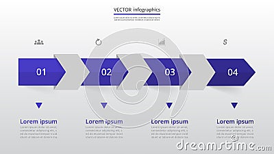 Step by step infographic. Vector Illustration