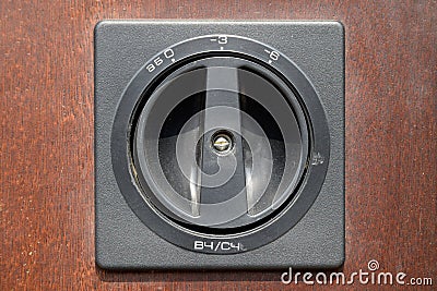 Step switch for attenuating the high volume on speaker Stock Photo