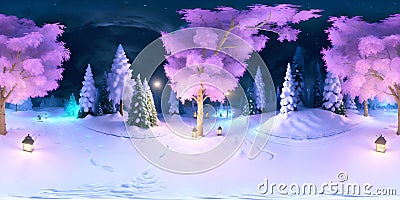 Winter Wonderland: AI-Curated Snowy Serenity Stock Photo