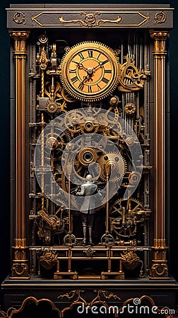 A Steampunk inspired Wallpaper for iphone Stock Photo