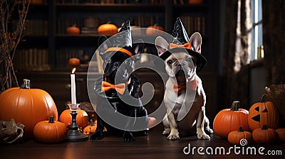 A Spine-Chilling Affair Realistic Halloween Party Delights Stock Photo