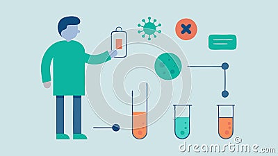 StepbyStep Instructions A visual guide showing clear numbered steps on how to use the microbiome testing kit with a Vector Illustration