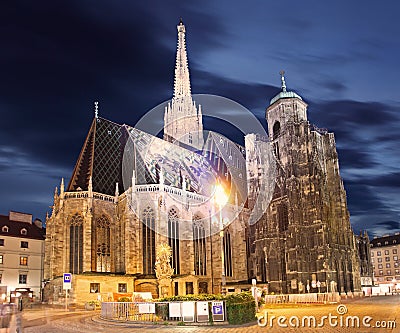 Stephan cathedral in Vienna at twilight Stock Photo