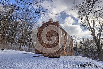 Stephen Frazee Federal Style Home in Cuyahoga Valley, Ohio Editorial Stock Photo