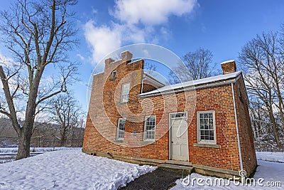 Stephen Frazee Federal Style Home in Cuyahoga Valley, Ohio Editorial Stock Photo