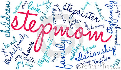 Stepmom Word Cloud Vector Illustration