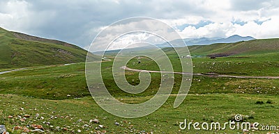 Steppe Kazakhstan, Trans-Ili Alatau, plateau Assy, Stock Photo