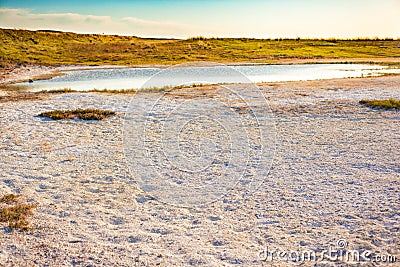 Steppe saline soils of Kazakhstan Stock Photo