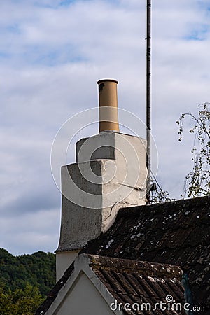 Stepped chimney pot Stock Photo