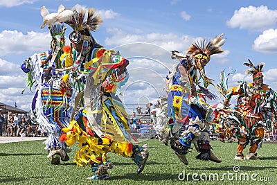 Stepping out at the powwow. Editorial Stock Photo