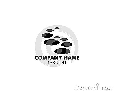 Stepping Stone Logo Template Design Vector Illustration