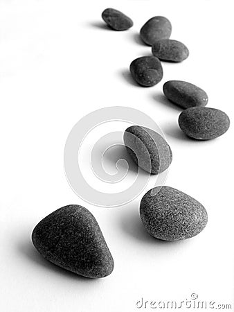 Stepping stones isolated Stock Photo