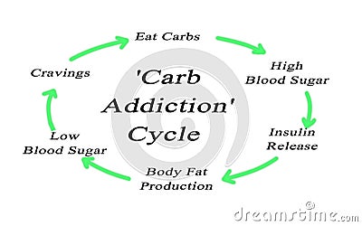 Carb Addiction Cycle Stock Photo