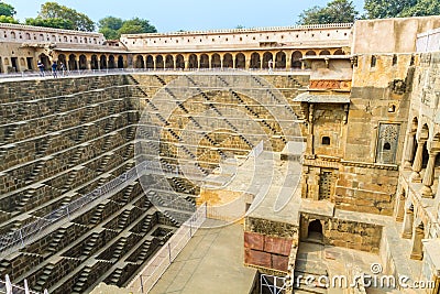 Steps at Chand Baori Editorial Stock Photo