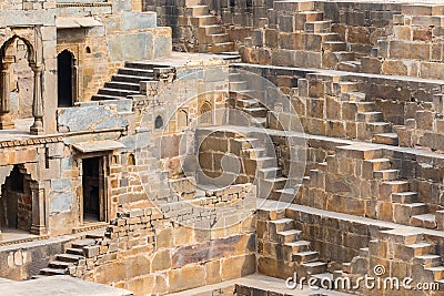 Steps at Chand Baori Stock Photo