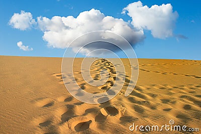 Steps desert sand Stock Photo