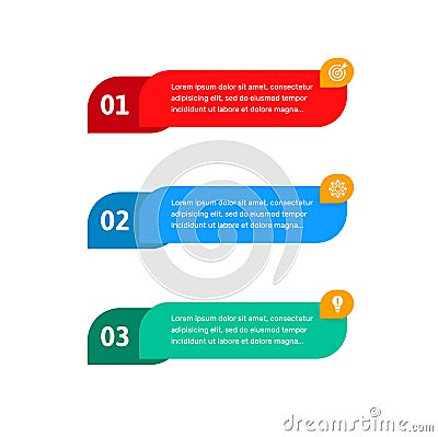 Steps elements for web interface. Infograph vector element. Infographic abstract template. Vector Illustration