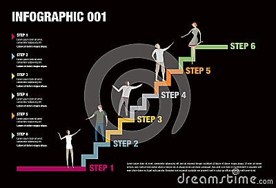 Steps Infographic Stock Photo