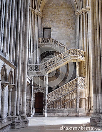 Beautiful Steps in a Cathedral Editorial Stock Photo
