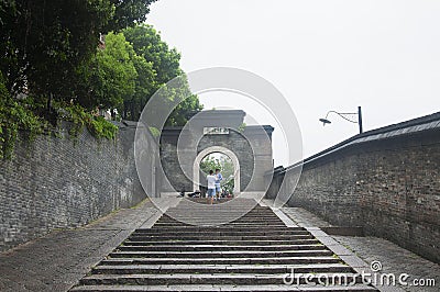 Steps leading to xijin historial area zhenjiang china Editorial Stock Photo