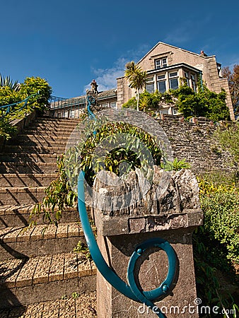 Steps leading up to Overbeck House Stock Photo