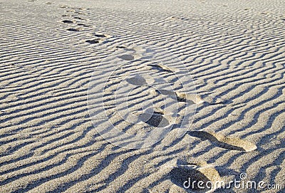 Steps in the sand Stock Photo