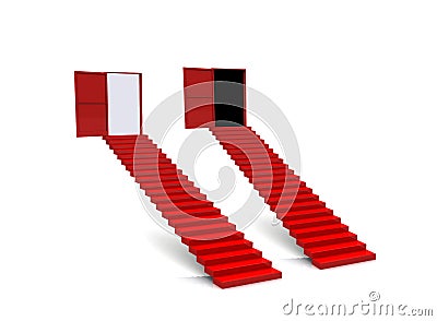 Steps Staircase Door Stock Photo