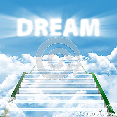 Steps to realize high dream Stock Photo