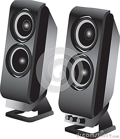 Stereo loudspeakers Vector Illustration