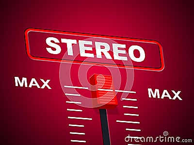 Stereo Music Represents Sound Track And Acoustic Stock Photo