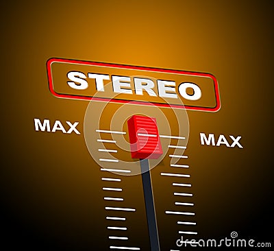 Stereo Music Shows Sound Track And Audio Stock Photo