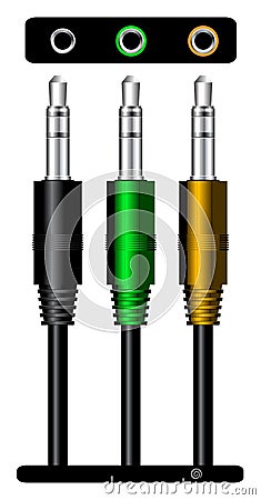 Stereo plug Vector Illustration