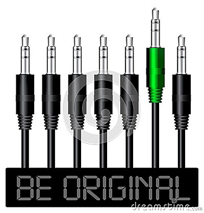 Stereo plug concept illustration Vector Illustration