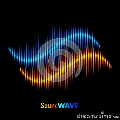 Stereo sound waveform Vector Illustration