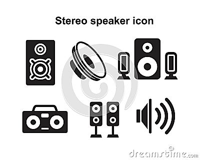 Stereo Speaker Icon template black color editable. Stereo Speaker Icon symbol Flat vector illustration for graphic and web design Vector Illustration