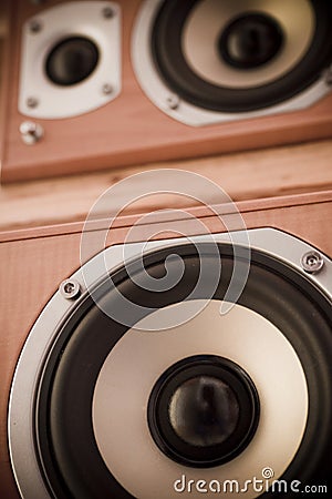 Stereo speakers Stock Photo
