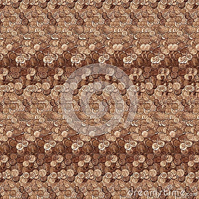 Stereogram, coin photo background, a disdain gesture hidden Stock Photo