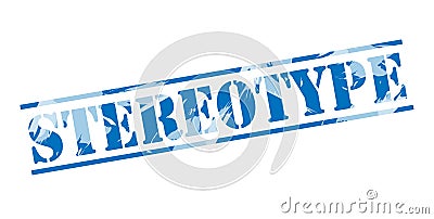 Stereotype blue stamp Stock Photo