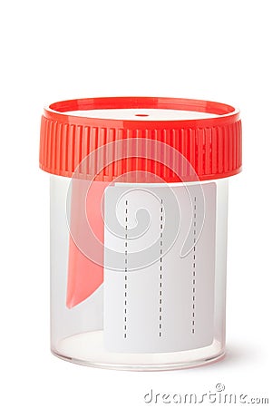 Sterile medical container for biomaterial Stock Photo