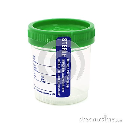 Sterile Urine Cup Stock Photo