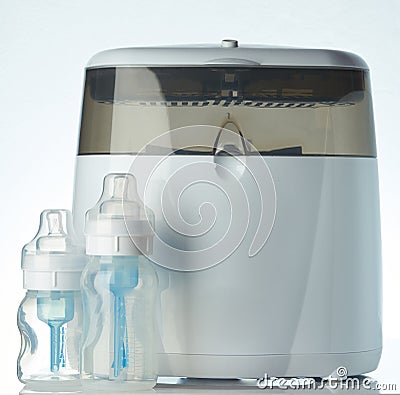 Sterilizer machine for plastic bottles Stock Photo