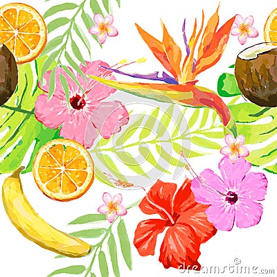 Sterlitzia tropical pattern Vector Illustration