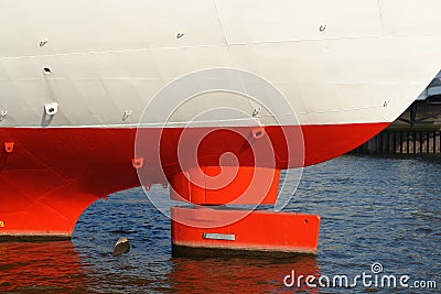 Stern of an old cargo vessel Stock Photo