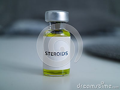 Steroids Injection Bottle Stock Photo