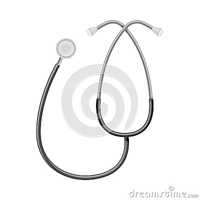 Stethoscope as Acoustic Medical Device for Auscultation Vector Illustration Vector Illustration