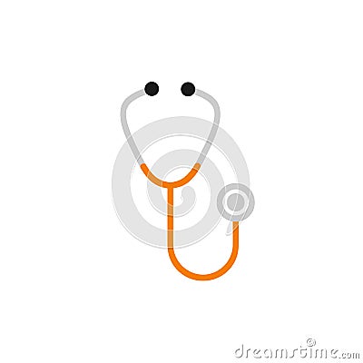 Stethoscope Flat Medical Icon Illustration Stock Photo