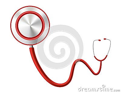 Stethoscope icon, medical equipment for doctor, heart shape, vector illustration Vector Illustration